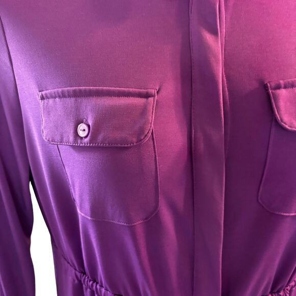 Linda Leal Womens PL Shirtdress 70's Retro Casual Simple but Elegant Timeless - Picture 4 of 12